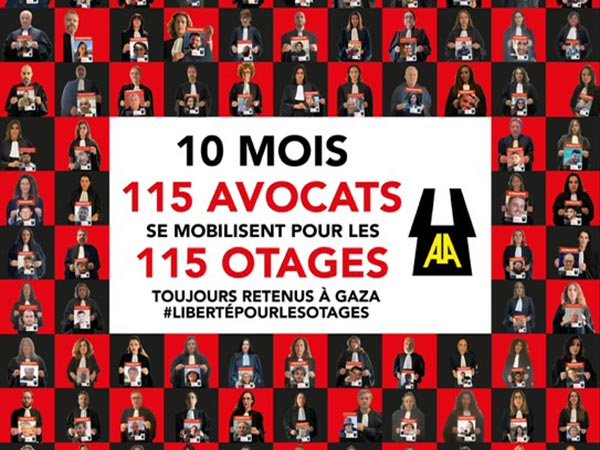 lutte-antisemitisme 10 mois 115 avocats pour 115 otages