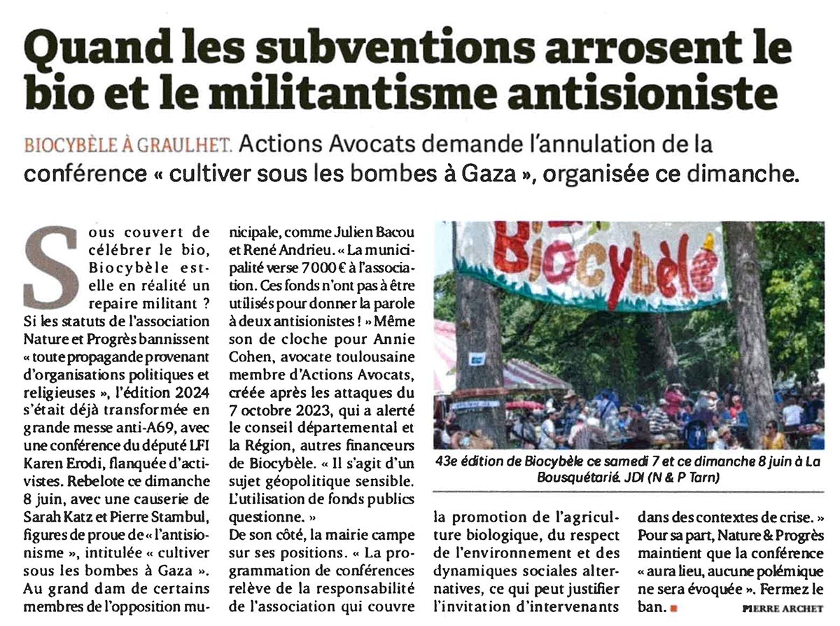 Article Journal d'Ici 7 juin 2025